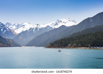 Mountain Tianshan And Lake Tianchi At Xinjiang China