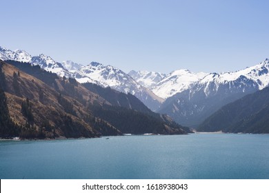 Mountain Tianshan And Lake Tianchi At Xinjiang China