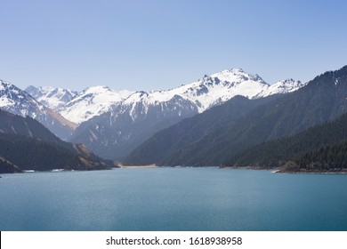 Mountain Tianshan And Lake Tianchi At Xinjiang China