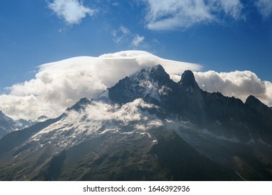 mountain top in the clouds