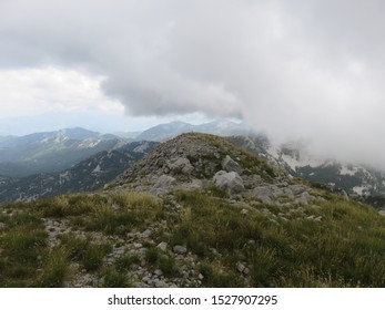 Mountain Top With Dense Clouds Orjen Montenegro