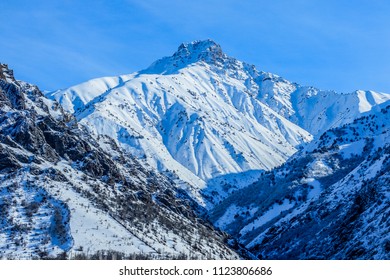 Mountain In Uzbekistan, Winter, Snow