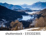 mountain valley panoramic view