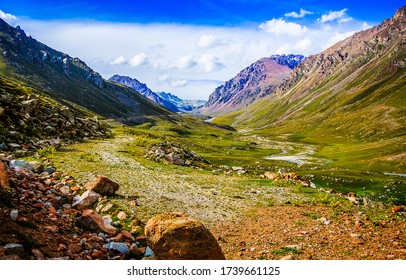 Mountain Valley Rocks Landscape View