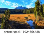 Mountain Valley with Stream Running through it - Fall Landscape