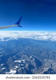 Mountain View From Airplane Window