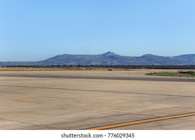 mountain view at airport parking ground in Fez morocco - Powered by Shutterstock