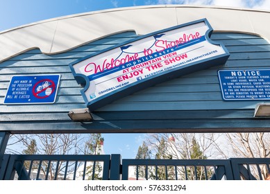 Mountain View, CA, USA December 31, 2016: Main Entrance Of Shoreline Amphitheatre.