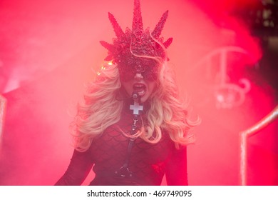 Mountain View, CA/USA - 7/29/16 : Maria Brink Performs With In This Moment At Shoreline Amphitheatre.  