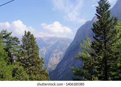 mountain view in the clouds