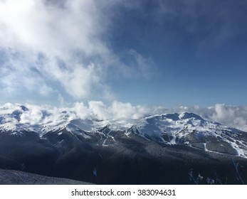 Mountain View With Clouds