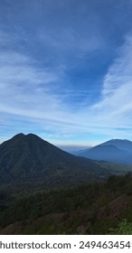 mountain view with clouds and clear sky