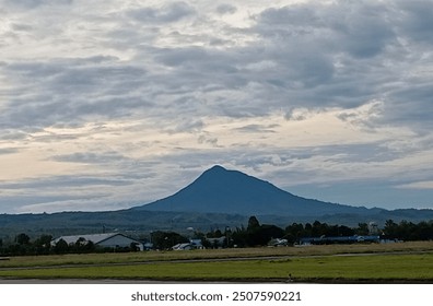 Mountain view with cloudy on the sky