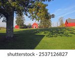 Mountain View Farm 1883, Red Barns, East Burke, Vermont, USA