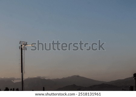 Similar – Image, Stock Photo TV antenna and panoramic view over the historic city center of Granada in Andalusia at sunset