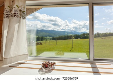 Mountain View From Hotel Window