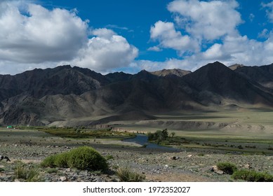 Mountain View In The Mongolian Desert