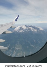 mountain view on the plane 