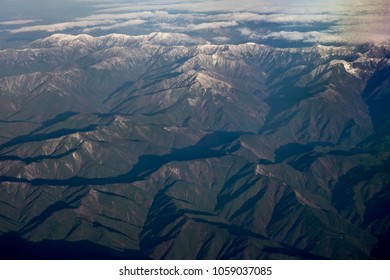 mountain view from plane