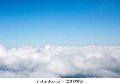 Mountain view of sky and clouds