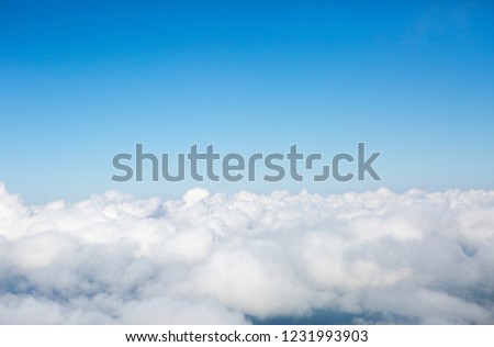 Mountain view of sky and clouds