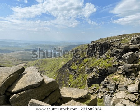 Mountain view Top of Kinder Downfall Derbyshire