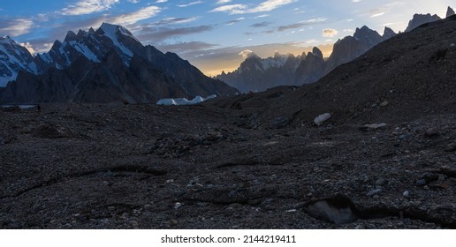 Mountain Views During K2 Trek On Baltoro Glacier