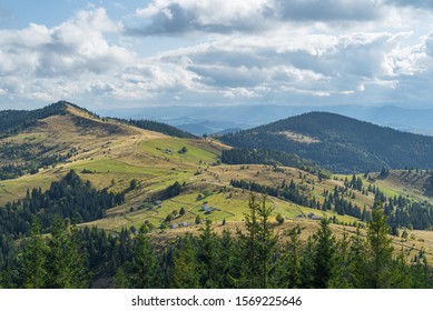 Mountain village with houses scattered on the slopes - Shutterstock ID 1569225646