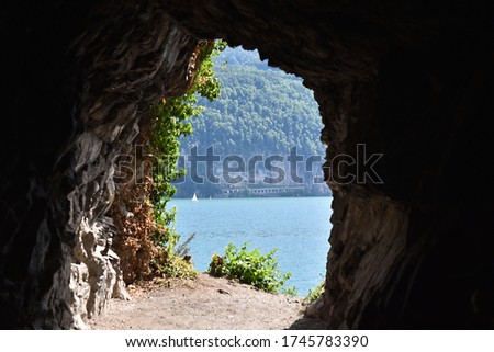 Mountain window with scenic view