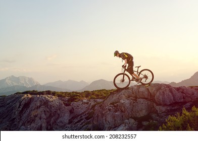 Mountainbiker - Shutterstock ID 208232557
