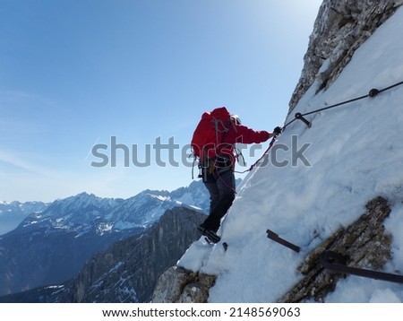 Mountaineering in the Alps, scrambling, climbing and hiking