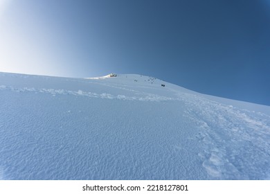 Mountaineers Ascending The Citlaltepetl Volcano