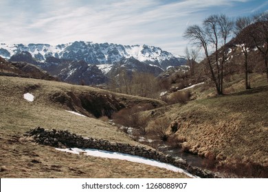 Mountainous environment of the town of Canseco, Leon, Spain.