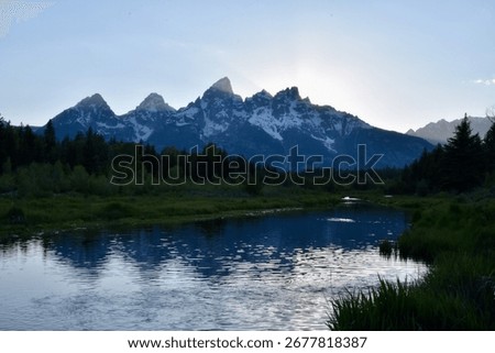 mountains are in the background