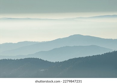 Mountains from bird's eye view  Carpathians in autumn  View the mountains Ukraine  Mountain gradient 