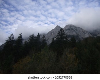 Mountains with clouds