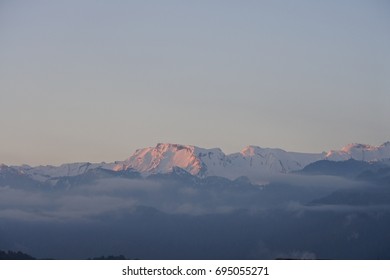 Mountains up in the clouds