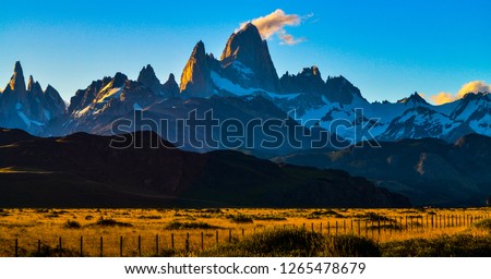 Mountains and clouds in Chalteb