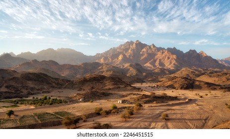 Mountains in the desert in Saudi Arabia taken in January 2022 - Powered by Shutterstock