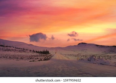 Mountains filled with snow, In the afternoon with sunset views - Shutterstock ID 1597959652