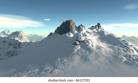 mountains illustration 3D