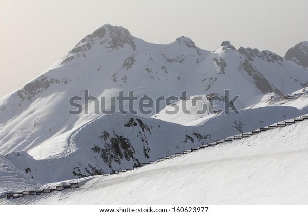 Mountains Krasnaya Polyana Sochi Capital Winter Stock Photo Edit Now