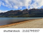 Mountains and lake in Glenorchy New Zealand