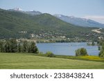 Mountains and lake near Huntsville in Utah (USA)