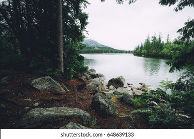 Mountains And Lake, Vintage Filter