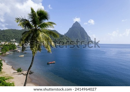 Mountains Near Soufriere in Saint Lucia