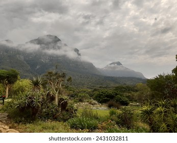 mountains on a cloudy day