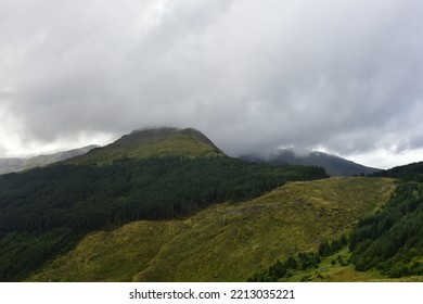 Mountains On A Dark Cloudy Day