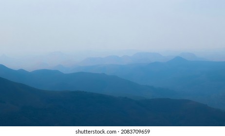 Mountains On A Hazy Day.