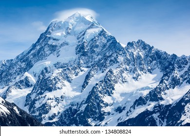 Mountains peak. Mount Cook. New Zealand - Powered by Shutterstock